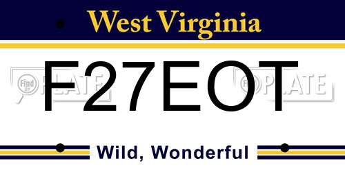 F27EOT West Virginia License Plate