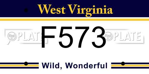 F573 West Virginia License Plate