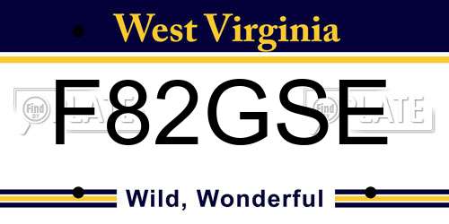 F82GSE West Virginia License Plate