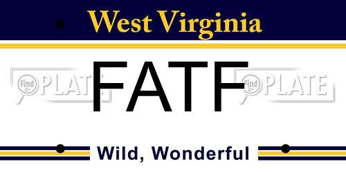 FATF West Virginia License Plate