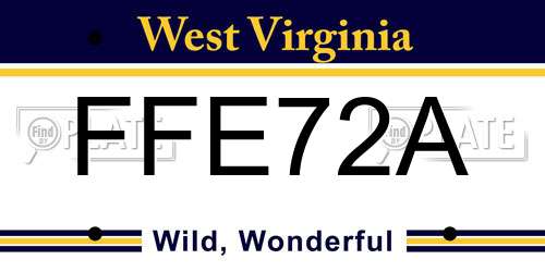 FFE72A West Virginia License Plate