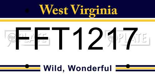 FFT1217 West Virginia License Plate