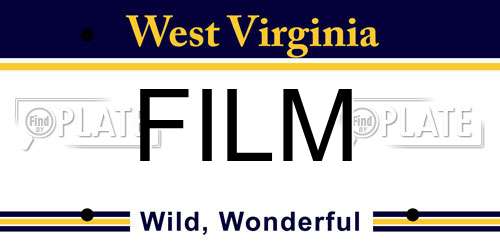 FILM West Virginia License Plate