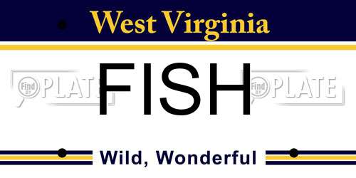 FISH West Virginia License Plate