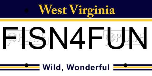 FISN4FUN West Virginia License Plate