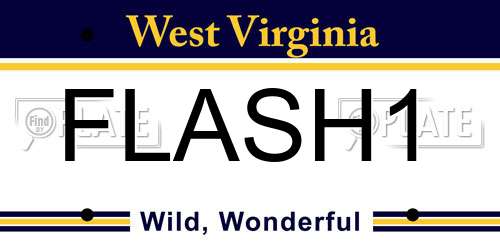 FLASH1 West Virginia License Plate