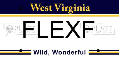 FLEXF West Virginia License Plate