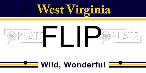 FLIP West Virginia License Plate