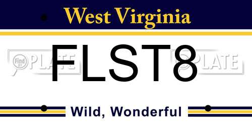 FLST8 West Virginia License Plate