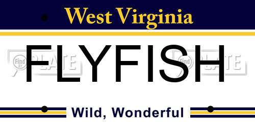 FLYFISH West Virginia License Plate