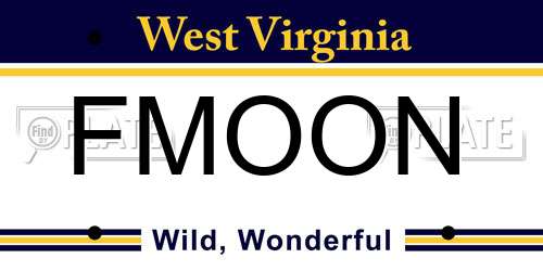 FMOON West Virginia License Plate