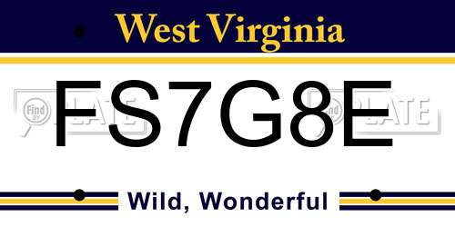 FS7G8E West Virginia License Plate