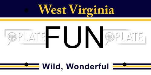 FUN West Virginia License Plate