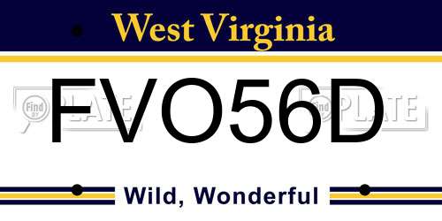 FVO56D West Virginia License Plate