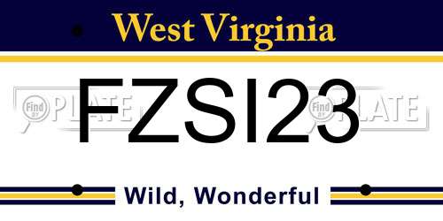 FZSI23 West Virginia License Plate