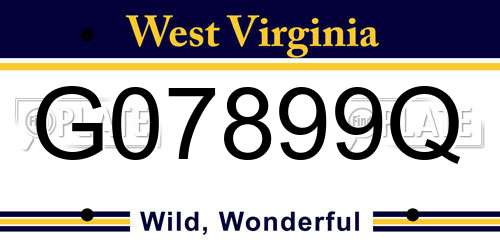 G07899Q West Virginia License Plate