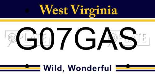G07GAS West Virginia License Plate