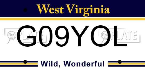 G09YOL West Virginia License Plate