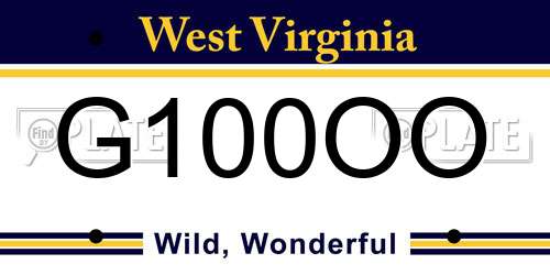 G100OO West Virginia License Plate
