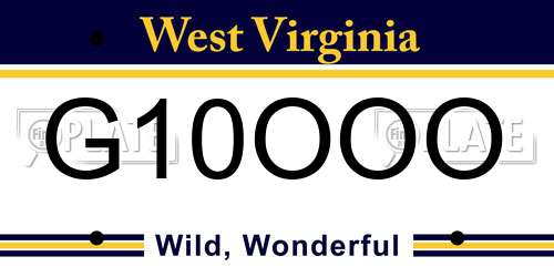G10OOO West Virginia License Plate