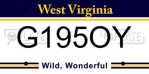 G195OY West Virginia License Plate