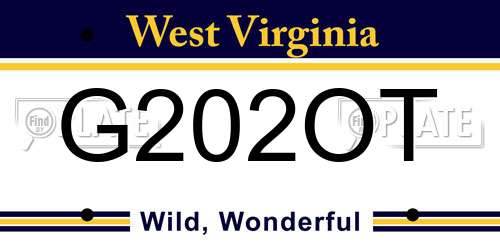 G202OT West Virginia License Plate