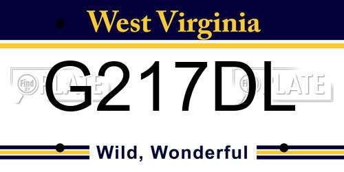 G217DL West Virginia License Plate