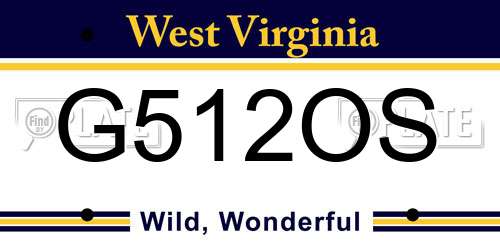 G512OS West Virginia License Plate