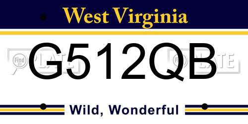 G512QB West Virginia License Plate