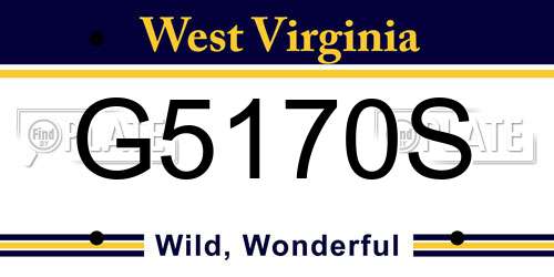 G5170S West Virginia License Plate