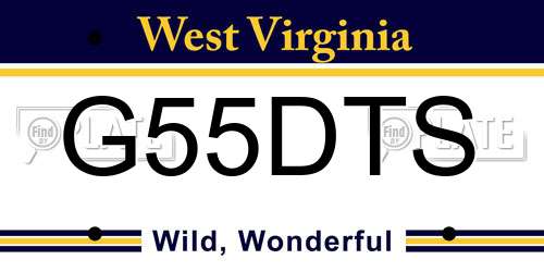 G55DTS West Virginia License Plate
