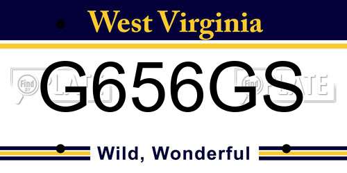 G656GS West Virginia License Plate