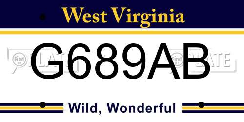 G689AB West Virginia License Plate