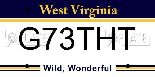 G73THT West Virginia License Plate