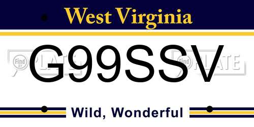 G99SSV West Virginia License Plate