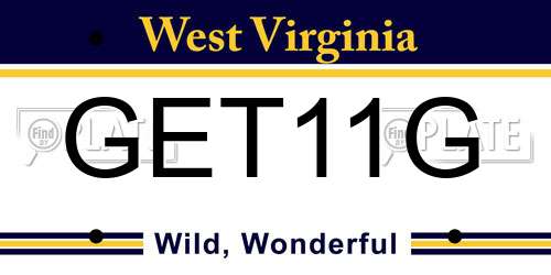 GET11G West Virginia License Plate