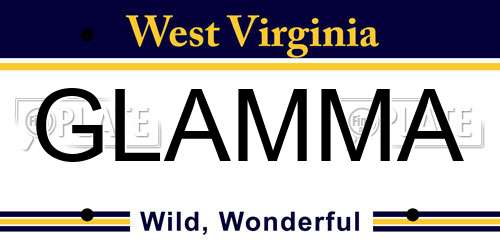 GLAMMA West Virginia License Plate