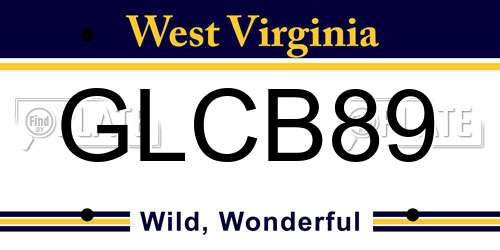GLCB89 West Virginia License Plate