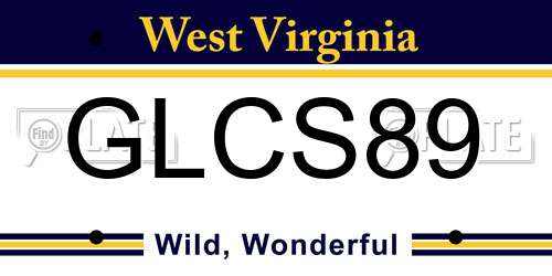 GLCS89 West Virginia License Plate
