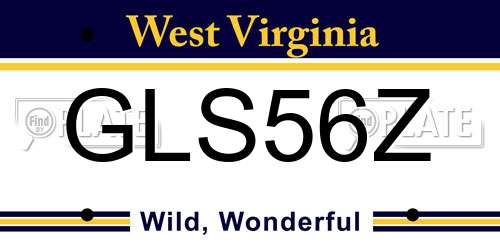 GLS56Z West Virginia License Plate