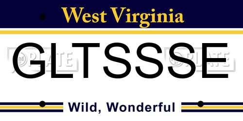GLTSSSE West Virginia License Plate