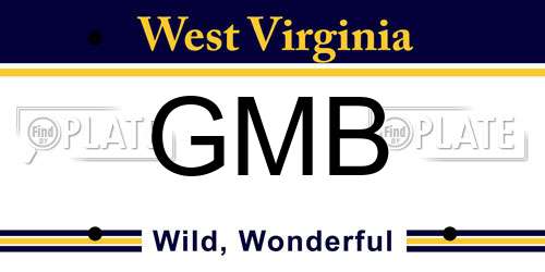 GMB West Virginia License Plate