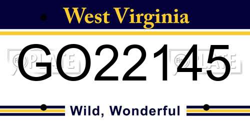 GO22145 West Virginia License Plate