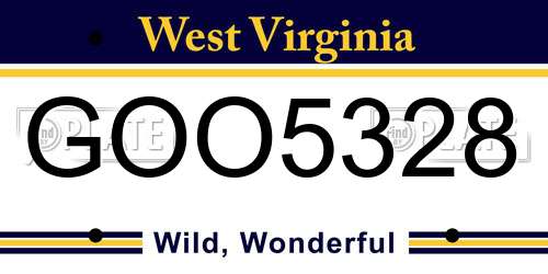 GOO5328 West Virginia License Plate