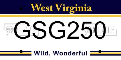 GSG250 West Virginia License Plate