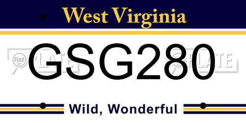 GSG280 West Virginia License Plate