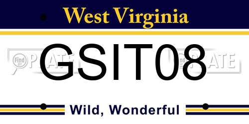 GSIT08 West Virginia License Plate