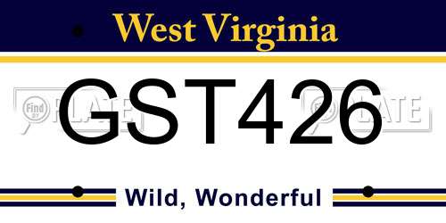 GST426 West Virginia License Plate