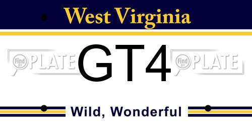 GT4 West Virginia License Plate