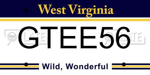 GTEE56 West Virginia License Plate